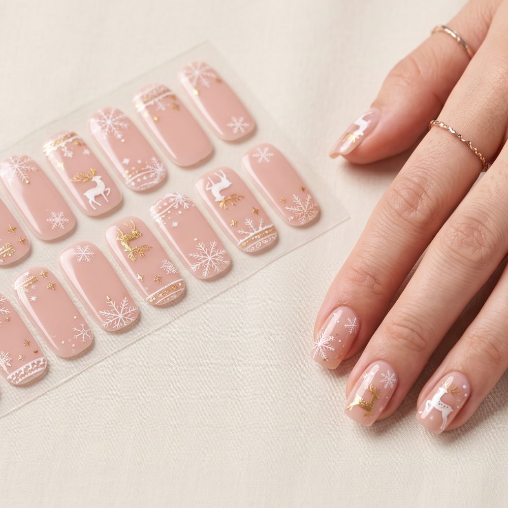 Stickers de uñas Navidad Nude de Easy Nailz