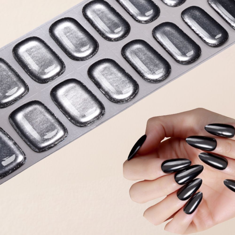 Stickers de uñas Negro Platinado de Easy Nailz